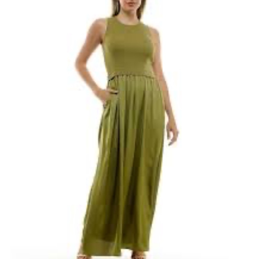 Taylor Olive Maxi Dress